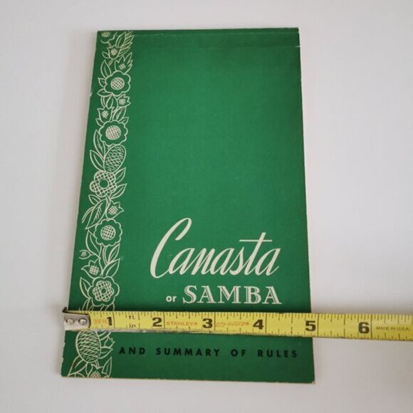 Vintage Canasta Samba Score Pad Junk Journal Pages Notepad Aged Paper Retro Card - Picture 8 of 8